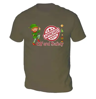Buy Elf And Safety Mens T-Shirt (Pick Colour And Size) Gift Present Funny Xmas • 19.95£
