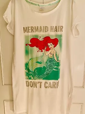Buy Disney Ariel Little Mermaid Nightdress/t-shirt Size 8-10 • 2.75£