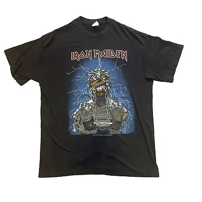 Buy Vintage Iron Maiden Powerslave T-Shirt Size XL 1984  • 307.15£