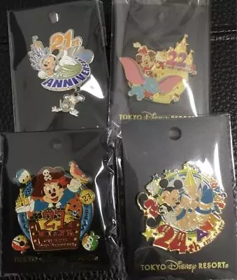 Buy Disney Enamel Pin Lot Set 4 Mickey Mouse Donald Duck Anniversary Danbo Merch   • 84.66£