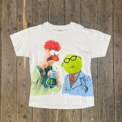 Buy Muppets T-Shirt Mens Beaker & Dr Bunsen Tv Single Stitch Tee White, XL • 45£