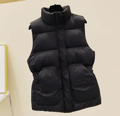Buy Womens Winter Zip Up Vest Jacket Body Warmer Padded Quilted Lady Gilet Waistcoat • 15.99£