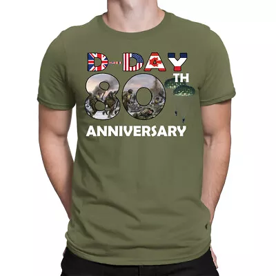 Buy D-Day T Shirt Normandy Landings 80th Anniversary 1944-2024 UK Flag Gift Tee #LWF • 6.99£