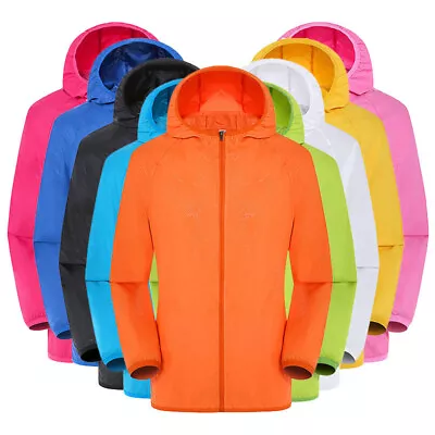 Buy Windproof Waterproof Coat Lightweight Rain Jacket Sunscreen Bike Fishing Hiking  • 11.63£
