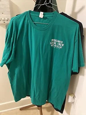 Buy NICKELBACK Local Crew Green T Shirt 2023 Concert Tour Size 2XL • 28.35£