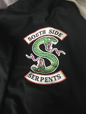 Buy Riverdale South Side Serpents Black Zip Up Hoody Size Small 40 Inches • 15£