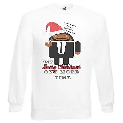 Buy Adults Say Merry Christmas One More Time Movie Festive White Xmas Jumper • 21.95£