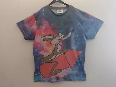 Buy Looney Tunes Wile E Coyote All-over Distressed T Shirt Size M • 50£
