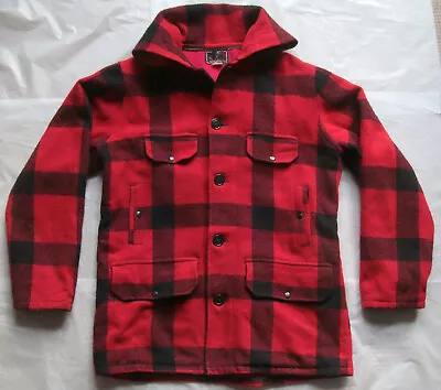 Buy Vintage Johnson Woolen Mills Split Hood Buffalo Plaid Jacket - 40 / M - Red • 44.95£