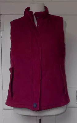 Buy Seasalt November Burgundy Red Corduroy Padded Gilet Jacket Waistcoat Sz 10 • 15£