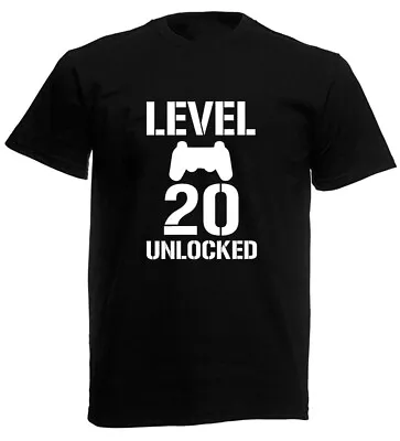 Buy Level 20 T-Shirt, 20th Birthday Gifts Presents For 20 Year Old Gamer Son Teen • 9.99£