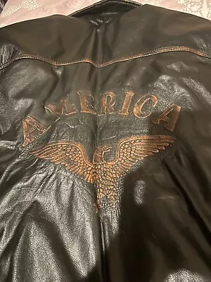Buy Mens Dark Brown Real Leather Coat • 50£