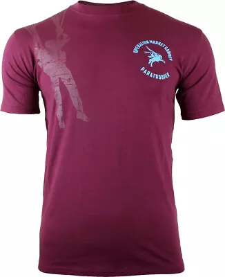 Buy Maroon Pegasus Small Logo Paratrooper T-Shirt British 6th Airborne Division • 14.95£