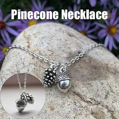 Buy Pine Cone Necklace Acorn Pendant Gift Peter Pan's Love Charm Necklace Jewelry AU • 6.84£