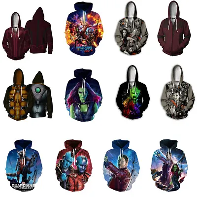 Buy Guardians Of The Galaxy 3D Hoodies Cosplay Superhero Sweatshirt Jackets Costumes • 15.48£