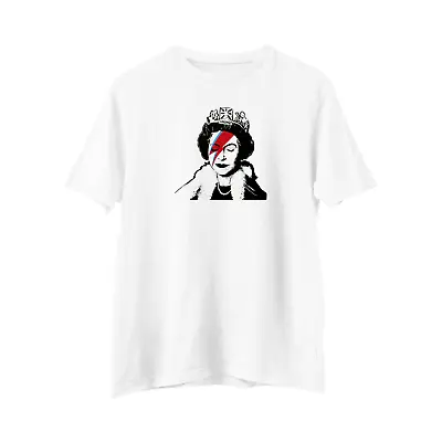 Buy Unisex Her Majesty The Queen Elizabeth II T-Shirt, Union Jack Shirt , Lightning • 10.99£