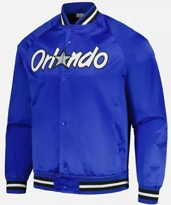 Buy NBA Orlando Vintage Royal Blue Satin Letterman Bomber Varsity Baseball Jacket • 73.99£
