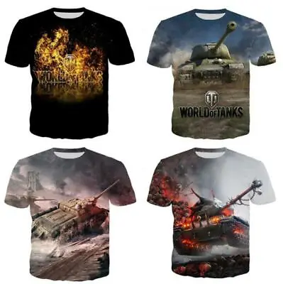 Buy  New Games World Of Tanks 3D Print T-Shirt Women/Men‘s Casual Short Sleeve • 9.59£