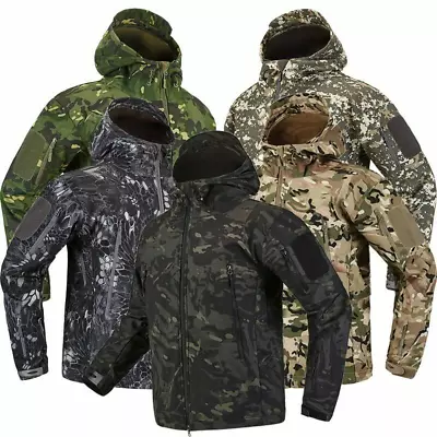 Buy Lurker Shark Skin Softshell Mens Tactical Jacket Camouflage Waterproof Hood Coat • 36.06£