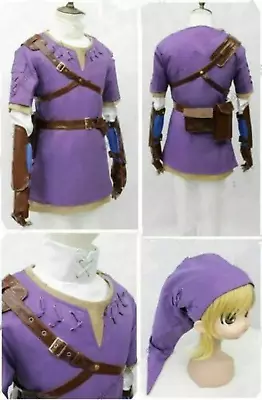 Buy The Legend Of Zelda Twilight Princess Purple Link Cosplay Costume • 65.99£