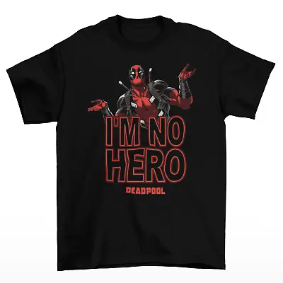 Buy Deadpool Im No Hero Marvel T-shirt • 14.99£