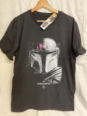 Buy Star Wars Mandalorian Mens Black Large T-shirt- New With Tags - Free Uk P&p • 8.99£