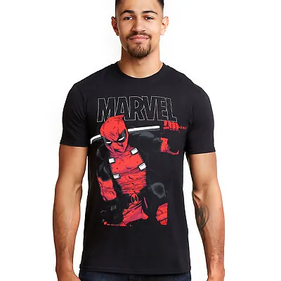 Buy Official Marvel Mens Deadpool Sword T-shirt Black S-2XL • 11.19£