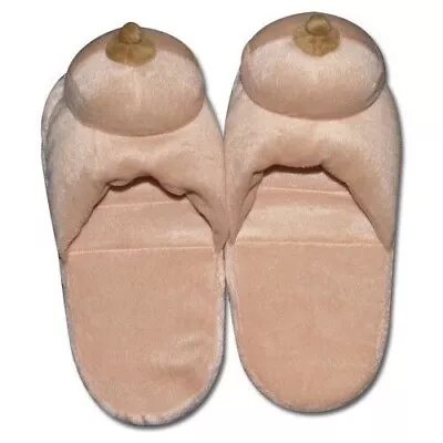 Buy BOOBS Slippers FLESH Breasts Plush Fun Joke Birthday Gift HIM Men Man Uk • 14.95£