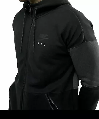 Buy Men’s Nike Air Max Black Full Zip Jumper Outdoors Casual Hoodie S,L, XL • 29.99£