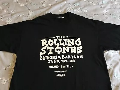 Buy Mens Vintage The Rolling Stones Bridges To Babylon Tour Milan Crew T-shirt Xl • 74.99£