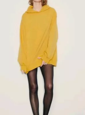 Buy Zara Mustard Oversized Interlock Hoodie • 19.80£
