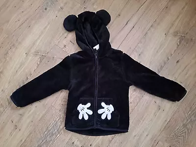 Buy H&M Disney Mickey Kids Boy Girl Faux Sherling Hooded Jacket Size 4 6 Years New • 12£