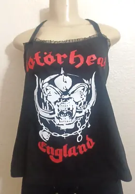 Buy Motorhead England Heavy Metal Band Rock Womens Halter T Shirt XL  Naughty Sexy • 20.79£