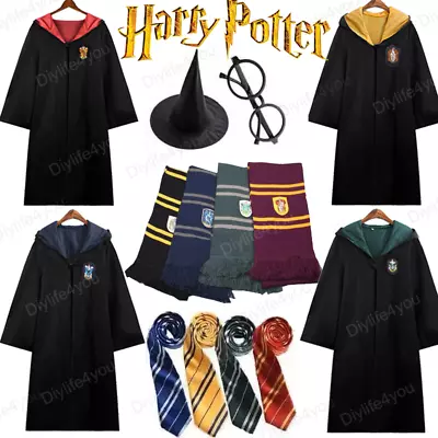 Buy Harry Potter Costume Robe Tie Cloak Scarf Wand Gryffindor Ravenclaw Slytherin UK • 4.99£