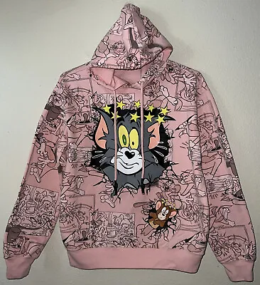 Buy Tom  & Jerry  Pink Youth 11-13 Pullover Sweatshirt Hoodie Tom & Jerry Prints H77 • 8.04£