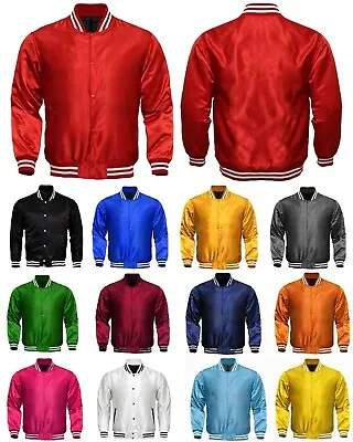 Buy Baseball Letterman College Varsity Satin Bomber Super Quality Jacket Sports Wear • 53.99£