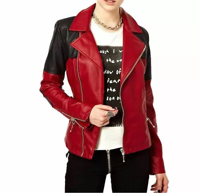 Buy Unique Hot Women's Leather Jacket Real Cowhide Slim Fit Sexy Ladies Jacket PL75 • 77.14£