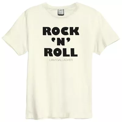 Buy Amplified Unisex Adult Rock N Roll Liam Gallagher T-Shirt Medium Vintage White • 22.94£