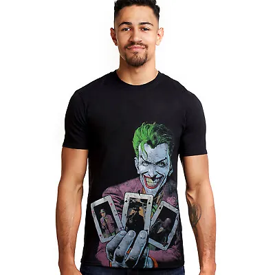 Buy Official DC Comics Mens The Joker Full House T-shirt Black Sizes S - XXL • 13.99£