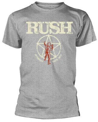 Buy Rush American Tour 1977 Grey T-Shirt OFFICIAL • 16.29£