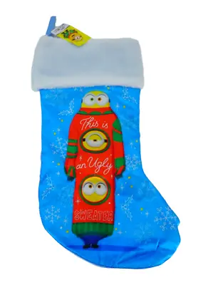 Buy Despicable Me Minions Christmas Stocking Ugly Sweater Holiday Decor Gifts 17  • 19.73£