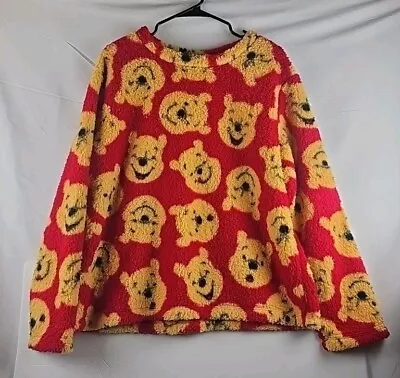 Buy Disney Winnie The Pooh Fuzzy Pullover Sweater  Sleepwear Shirt. One Size  • 12.30£
