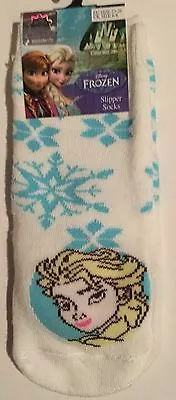 Buy Girls Thick White Slipper Socks With Disney Frozen Elsa Detail • 4.99£