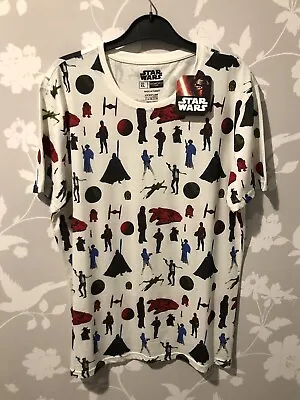 Buy Star Wars All Over Print T-Shirt Original Trilogy Images Lucasfilm Disney New XL • 12£