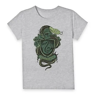 Buy Official Harry Potter Slytherin Drawn Crest Women's T-Shirt • 10.79£