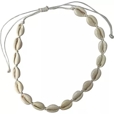 Buy Shell Necklace Choker White Cord Chain Womens Mens Girls Boys Mans Sea Jewellery • 4.99£