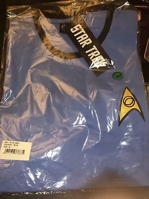 Buy Star Trek Spock Uniform Blue T-Shirt Licensed Small Medium Large Science Unit • 16.99£