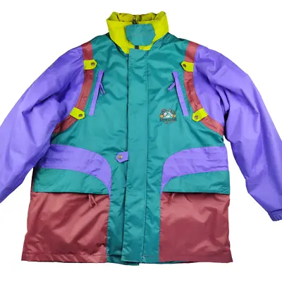 Buy Open Air Mens Jacket Size XL Waterproof Coat Colour Block Taped Seams Vintage • 18.99£