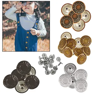 Buy 14/19/25mm Hammer On Jeans Buttons Studs Replacement For Denim Jacket Trouser • 9.69£