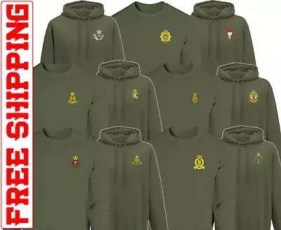 Buy Embroidered Cap Badge Army HOODIE SWEATER REME  RE PWRR AGC AAC RHA RIFLES RLC  • 34.99£